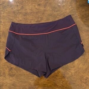 Athleta Black and Red Athletic Shorts with Streamlined Fit
